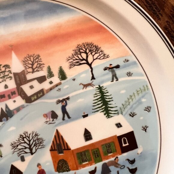 Villeroy & Boch Les Quatre Saisons Winter Plate By Gerard Laplau 10.5" Porcelain - Picture 5 of 8